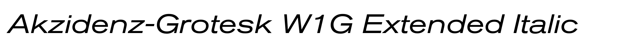 Akzidenz-Grotesk W1G Extended Italic image